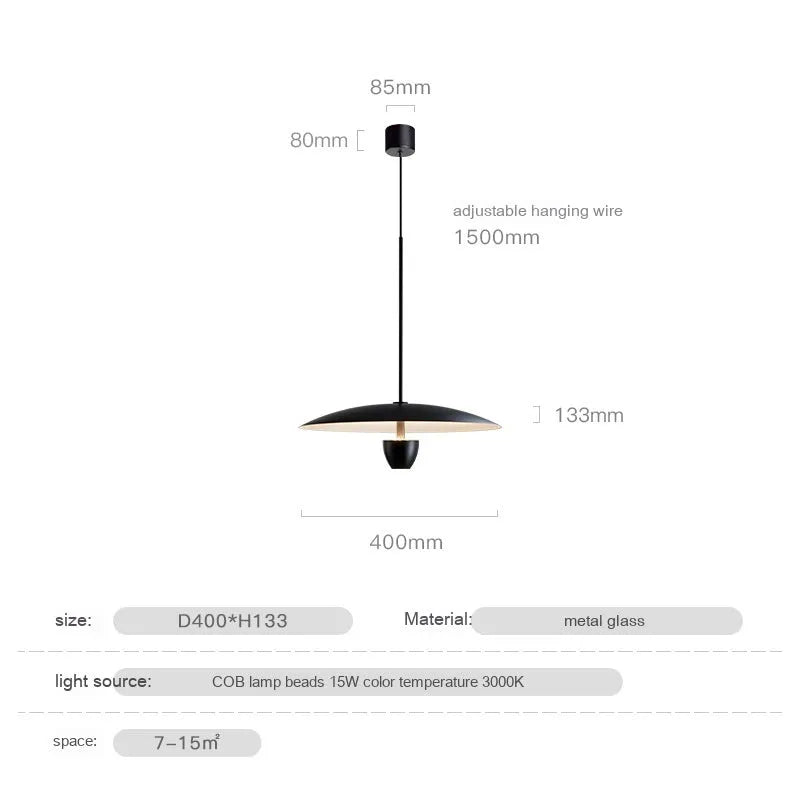 Black Nordic minimalist ceiling chandelier with warm white lighting