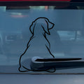 Cartoon wiper back dog gear car sticker for vehicle rear window decoration in black and white options