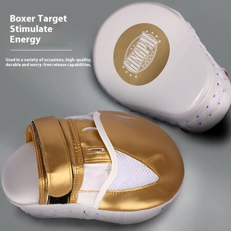 Vertical PU leather baffle target for boxer and sanda training in golden colour