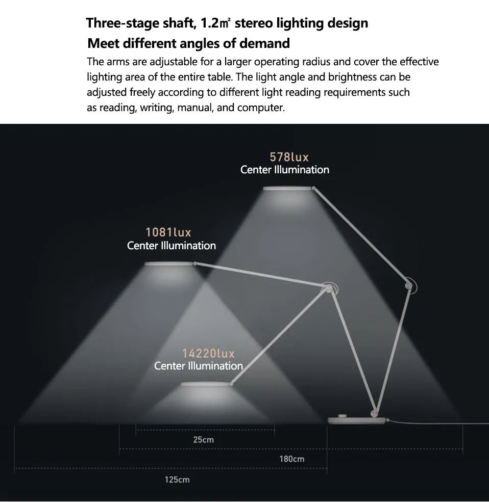 ProLED intelligent folding desk lamp with adjustable colour temperature and mobile app control.