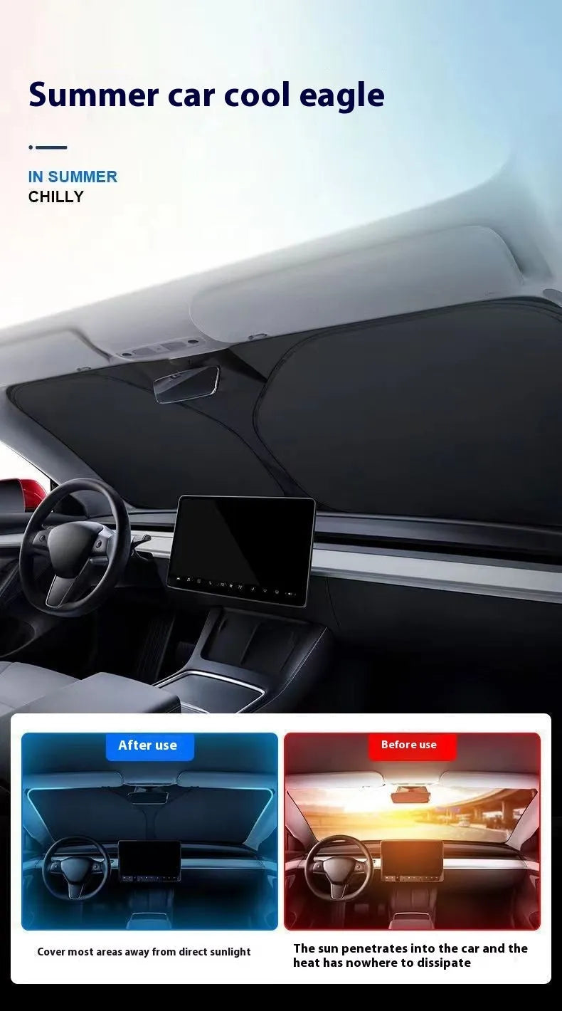 Titanium silver aluminium foil car windscreen sunshade for heat insulation