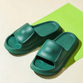 EVA flip-flop slippers with a thick sole in multiple colour options on a white background.