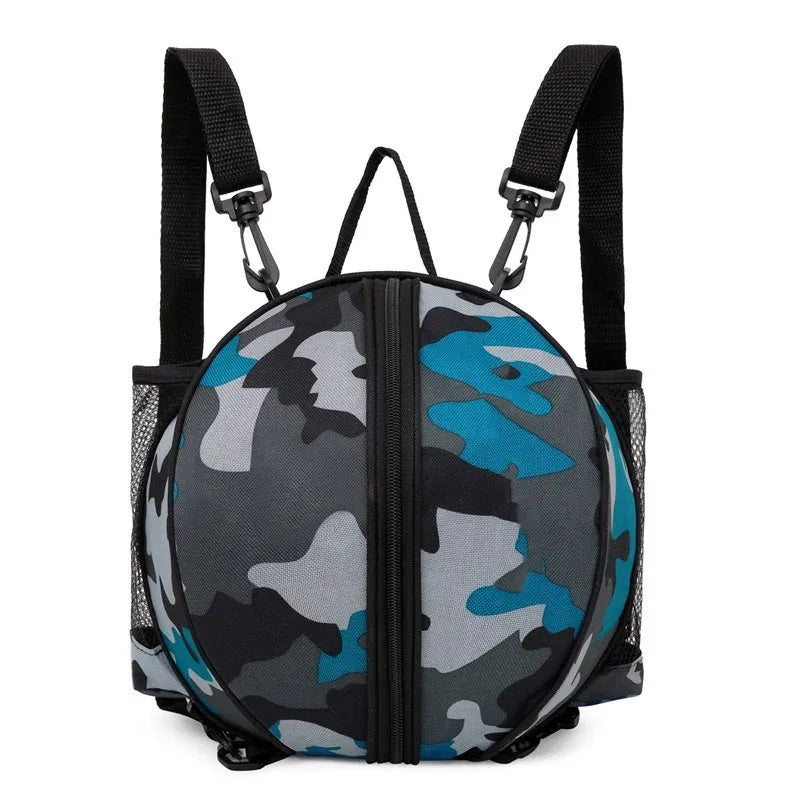 Oxford cloth basketball training bag with 9-litre capacity, shown in a choice of colours and one or two shoulder straps.