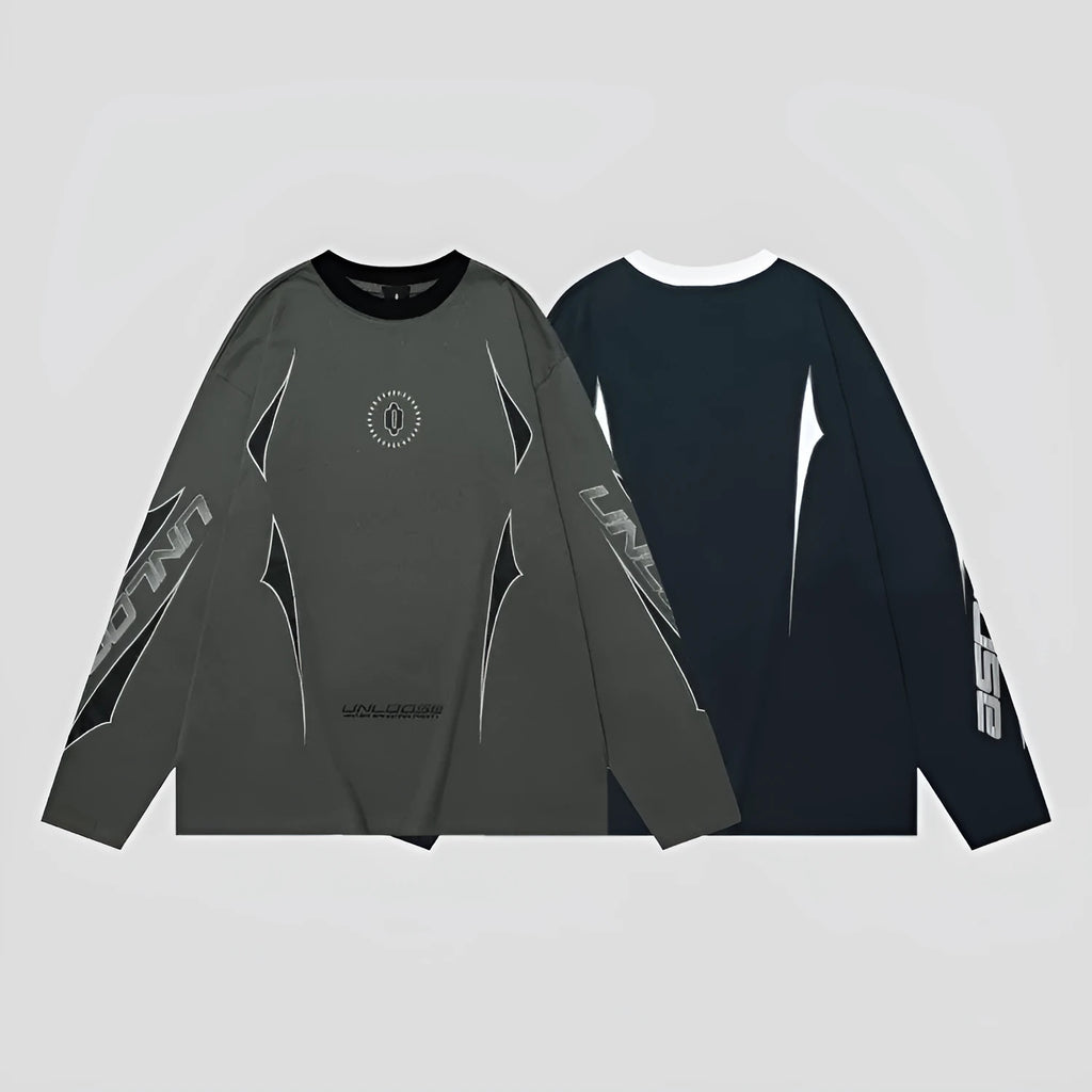 Grey khaki men's drop shoulder cotton sweatshirt on a hanger