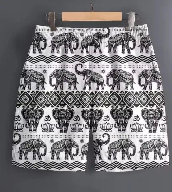 Men's polyester casual trousers in multiple patterns and colours for outdoor leisure activities