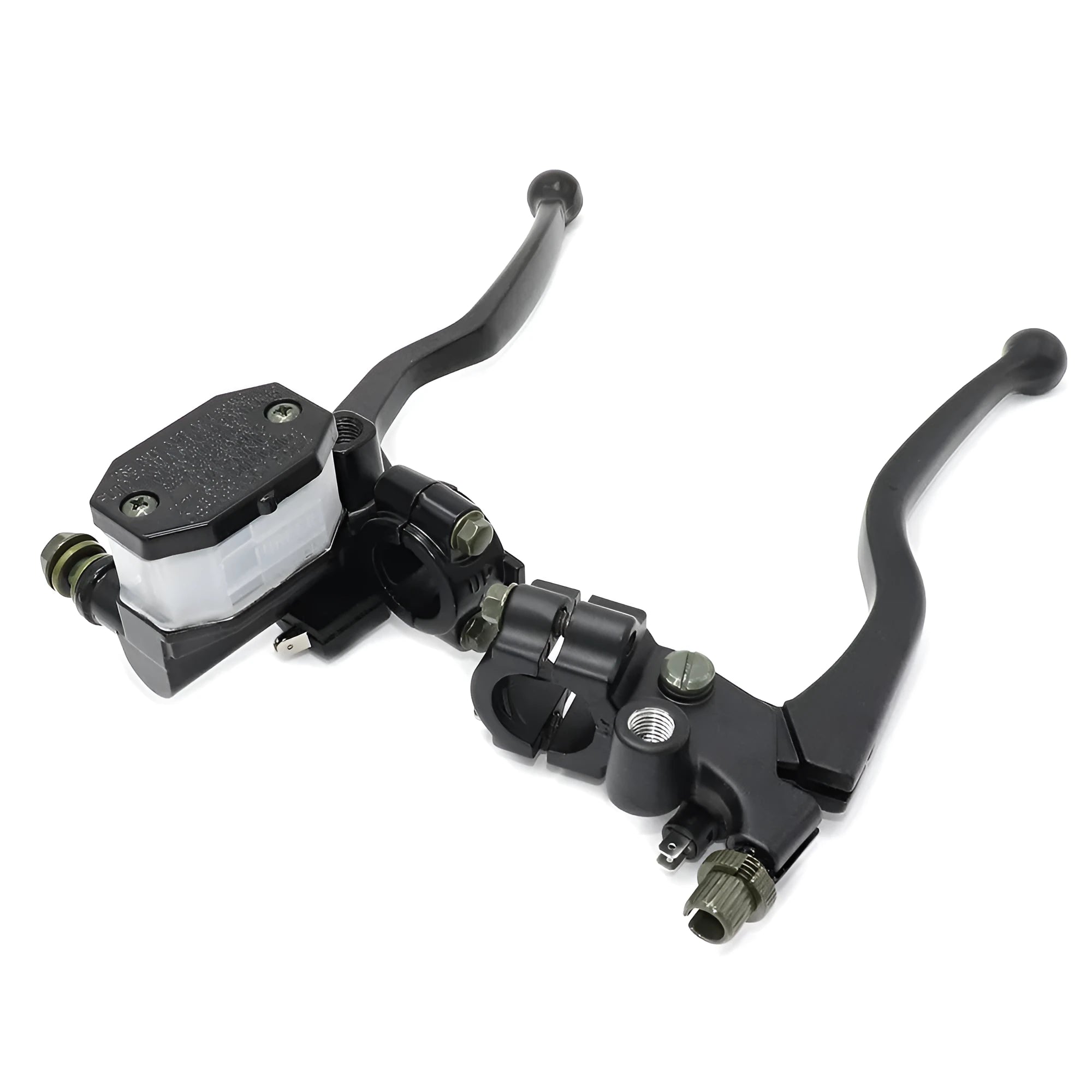 Set of two black 22mm brake clutch master cylinders for GN125 motorcycle