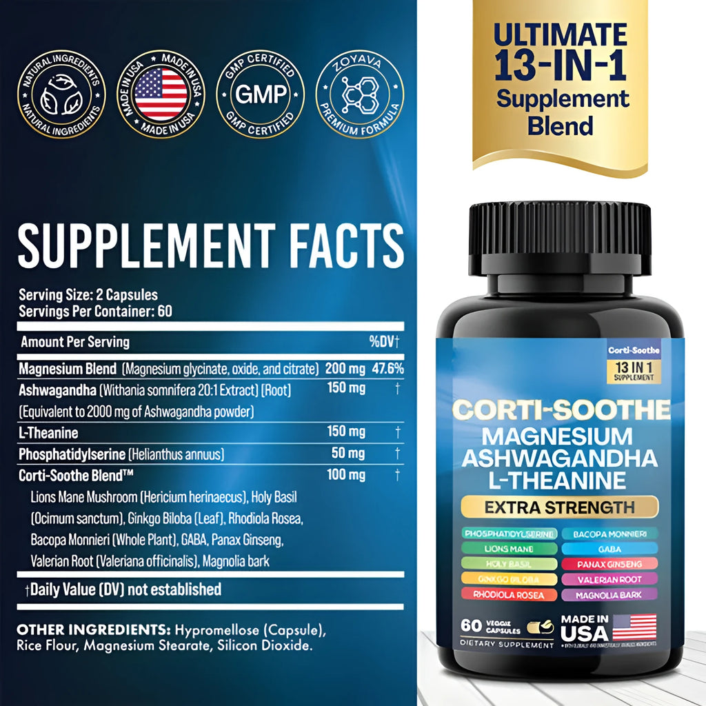 Bottle of 60 magnesium capsules made from South African drunken eggplant extract