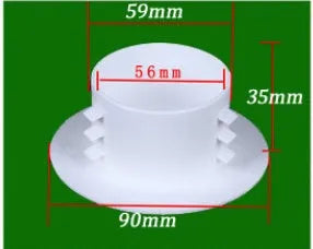 Plastic air-conditioning hole cover in white for sealing wall ports, size options for 37-165mm diameters
