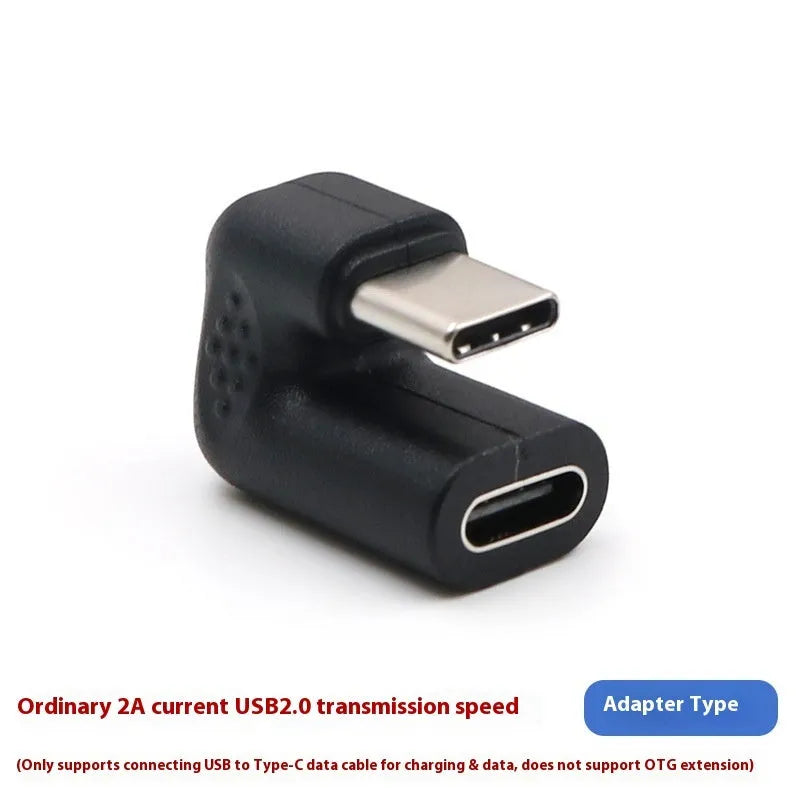 Plastic U-bend male to female adapter extension cable for mobile phones and tablets