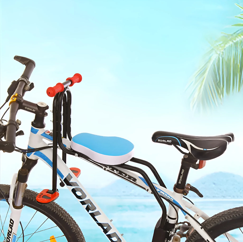 Child seat for bicycle and car steel pipe frame black colour