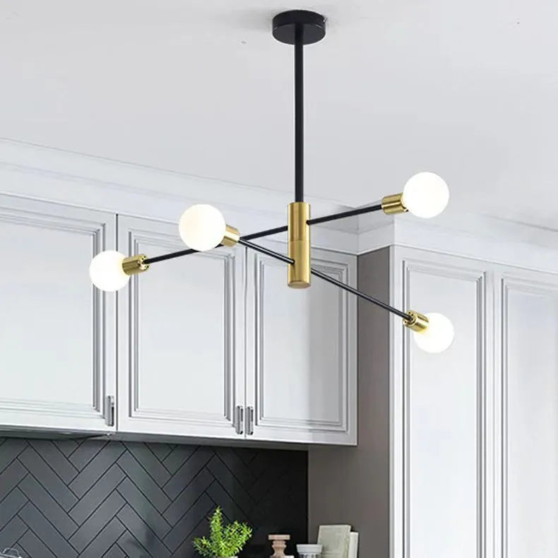 Nordic chandelier modern minimalist LED ceiling light 65cm fully golden finish for living room study