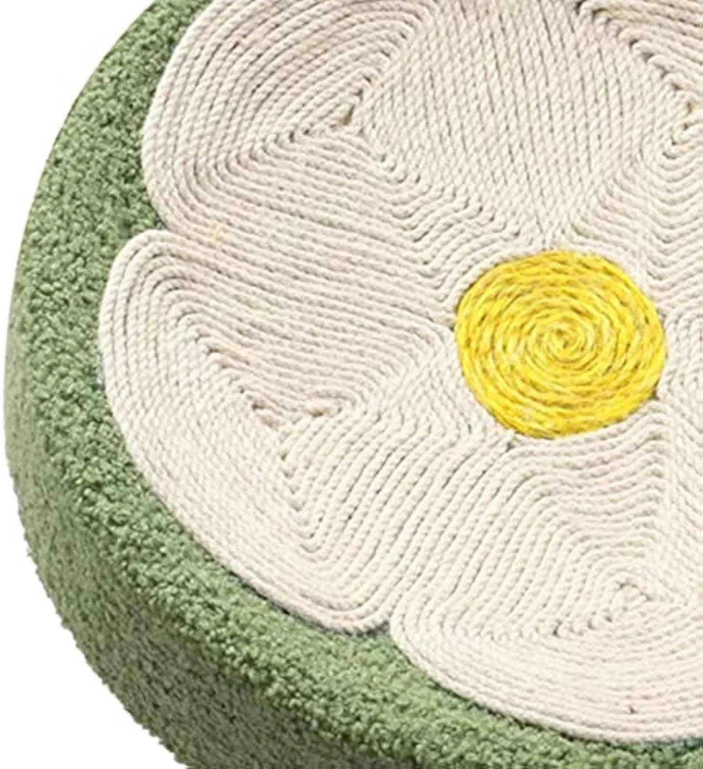 Green sisal cat scratcher bowl lounge bed measuring 39cm diameter