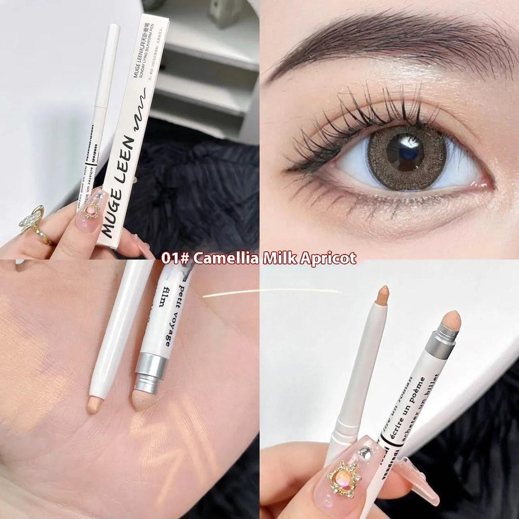 INS style eye shadow pen in a choice of six colours including camellia milk apricot and fragrant cocoa.