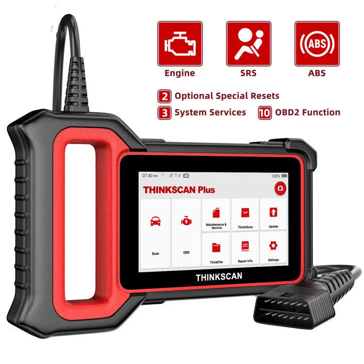 Thinkcar Thinkscan Plus S2 car diagnostic scanner for ECM, ABS, SRS system detection, compact 28x25x5mm