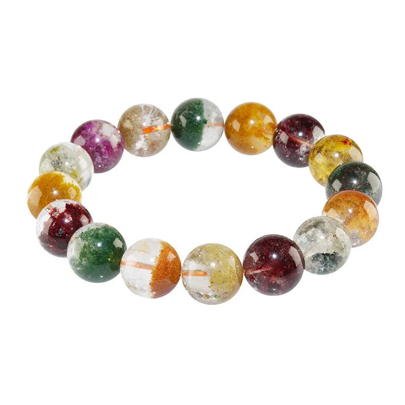 Colourful crystal bracelet with ghost cornucopia design in ethnic retro style.