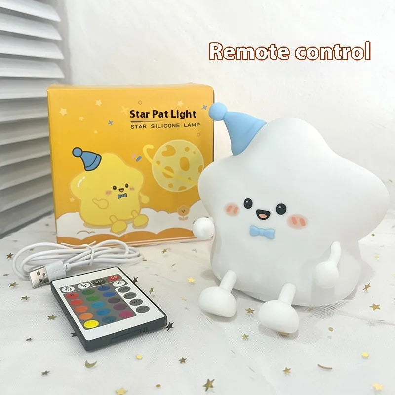 Cute Timing XINGX Pat night light in geometric cartoon style with 2W LED, 136x136x138mm, cord-free USB rechargeable