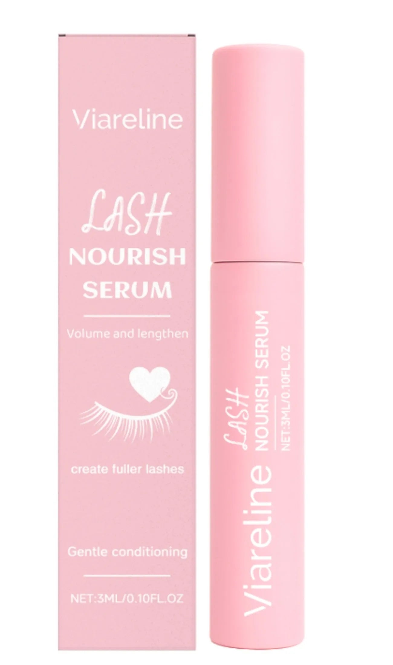 Eyelash nourishing liquid 3ml serum with peptide and vitamin E in small bottle