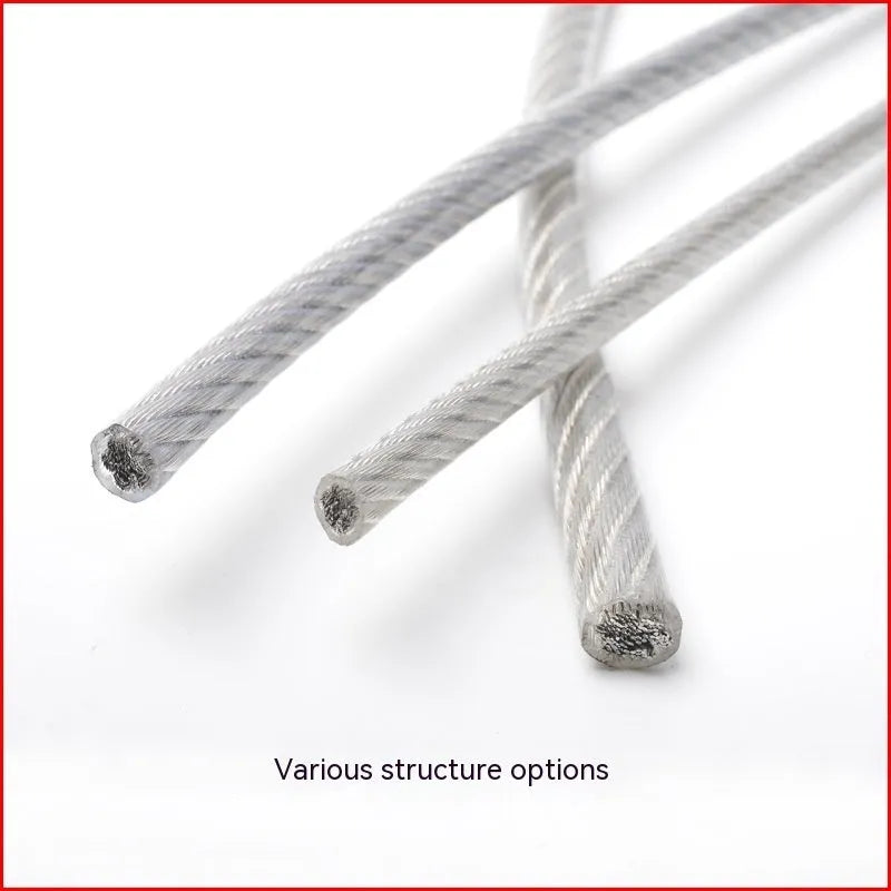 304 stainless steel anti-theft security wire rope showing flexible multi-strand construction