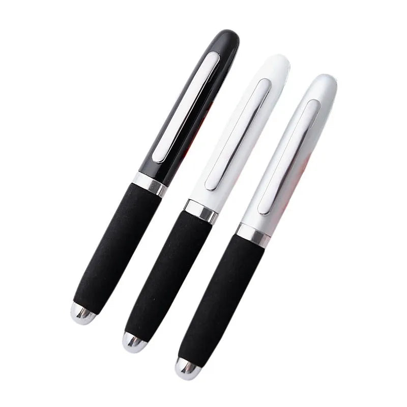 EVA metal cap mini ballpoint pen with 1.0mm bullet tip, shown next to a ruler showing 112mm length.