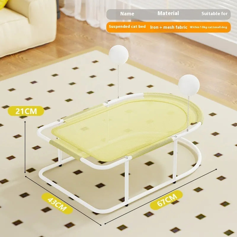 Large fabric cat kennel in grey colour showing breathable construction