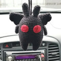 Plush hand-woven car hanging ornament with polyester cartoon character designs for Halloween and seasonal decoration