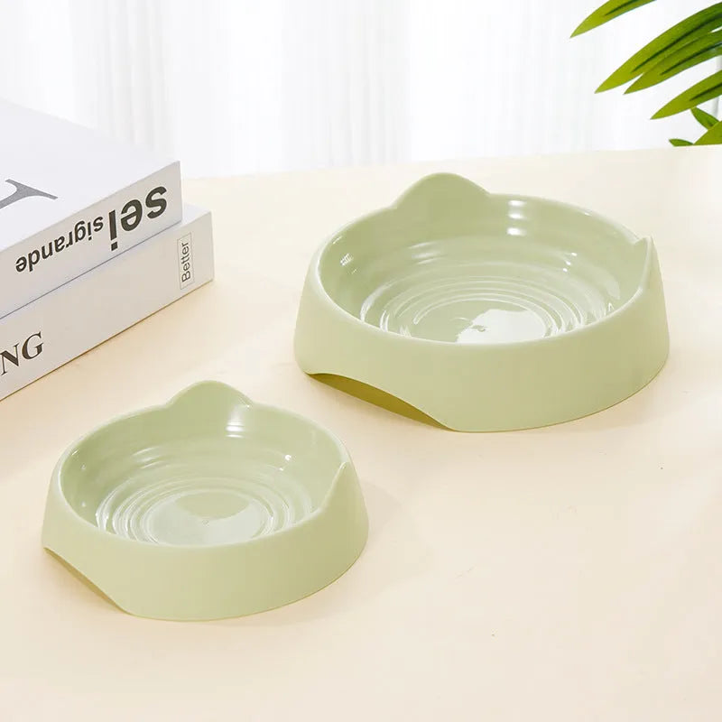Blue ceramic dog slow feeder bowl with four puzzle maze cups for slowing fast eaters
