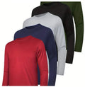 Four-pack of men's lightweight polyester hoodies in assorted colours on hangers