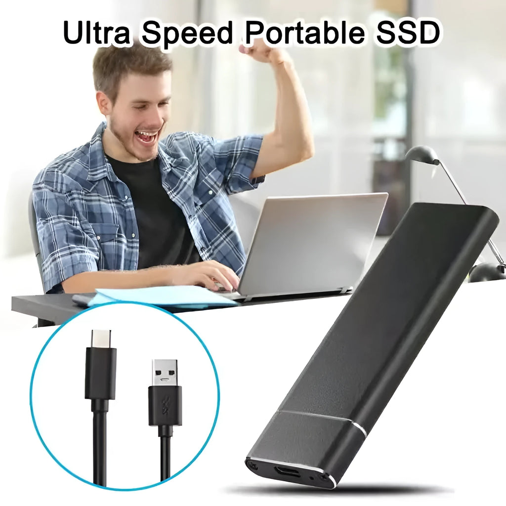 High-speed 6TB mobile hard disk with ultra-thin metal shell in black, blue, orange, red, or silver colour options