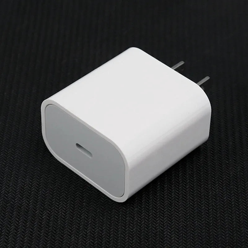 USB mobile phone charger with 20W PD fast charging capability in American or European colour