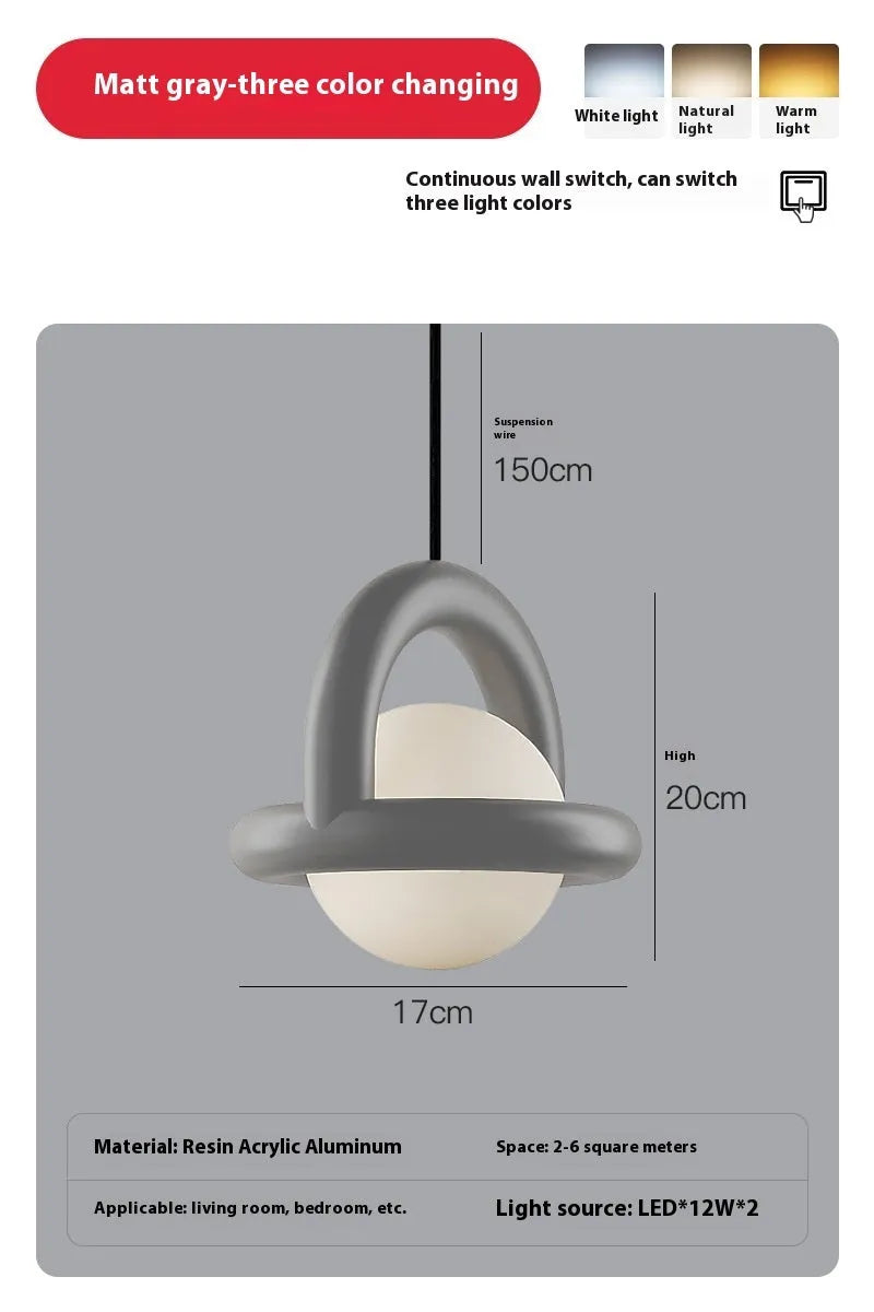Danish designer Nordic hanging line lamp in green finish beside a bed.