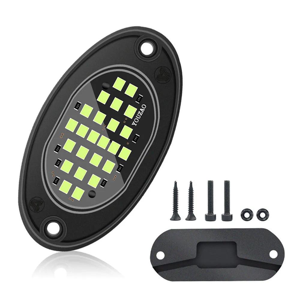 12V car LED chassis ambience light with ABS housing in blue colour option for universal vehicle fit