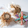 Parrot gnawing toy shown in three different size sets for bird beak conditioning