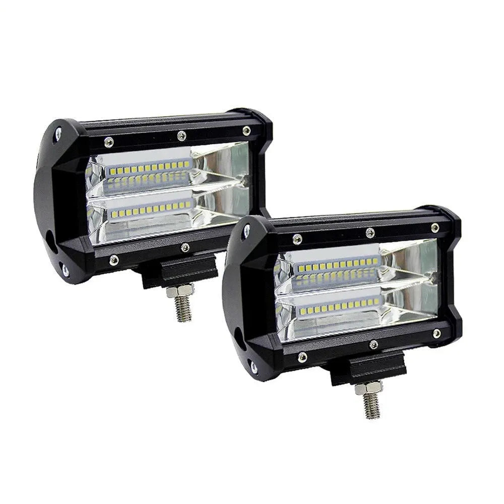 5-inch black LED work lamp with die-cast aluminium housing for off-road vehicles