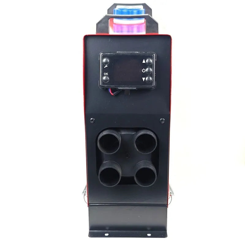 Red parking heater vertical integrated machine with remote control for car warm air blower