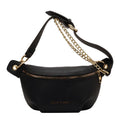 PU waist bag with splicing design in black, pink, and white colour options for daily wear