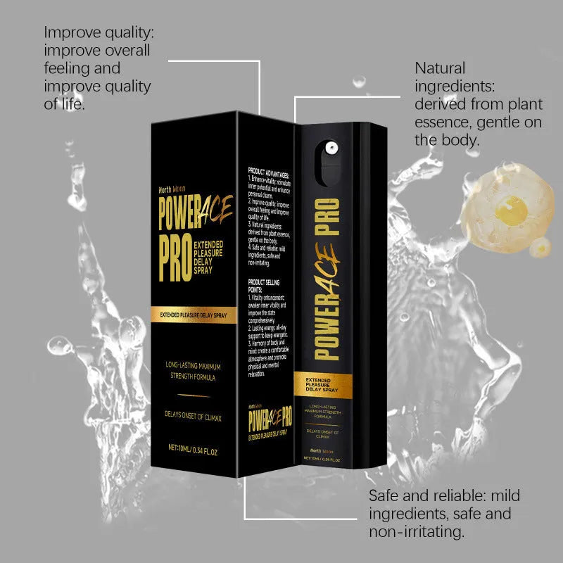 Men's 10ml body moisturising spray bottle with spray mechanism for external care applications