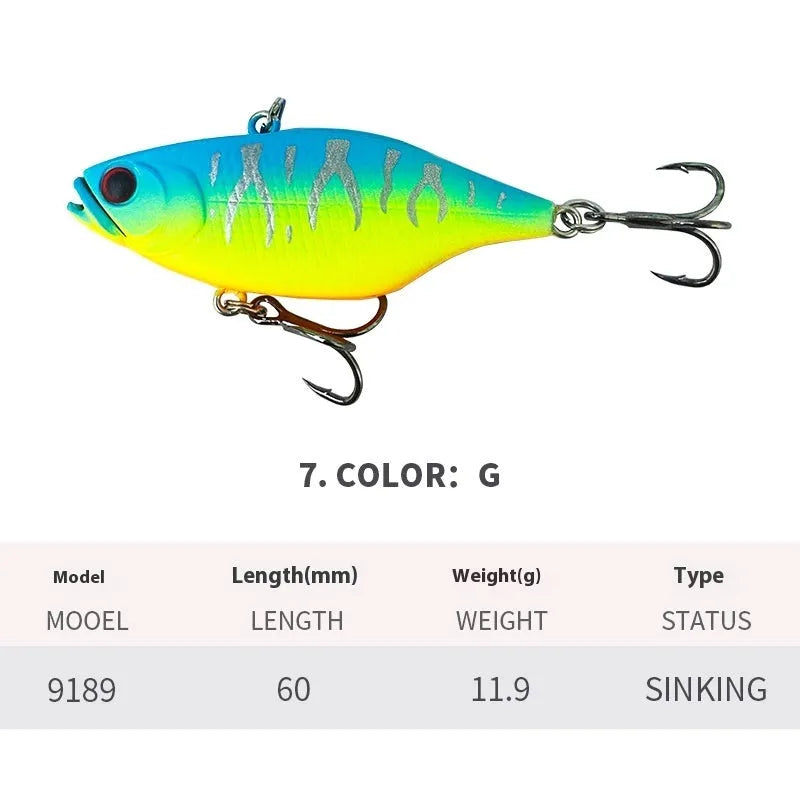 60mm 11.9g long-range submerged biomimetic fishing bait in multiple colour options