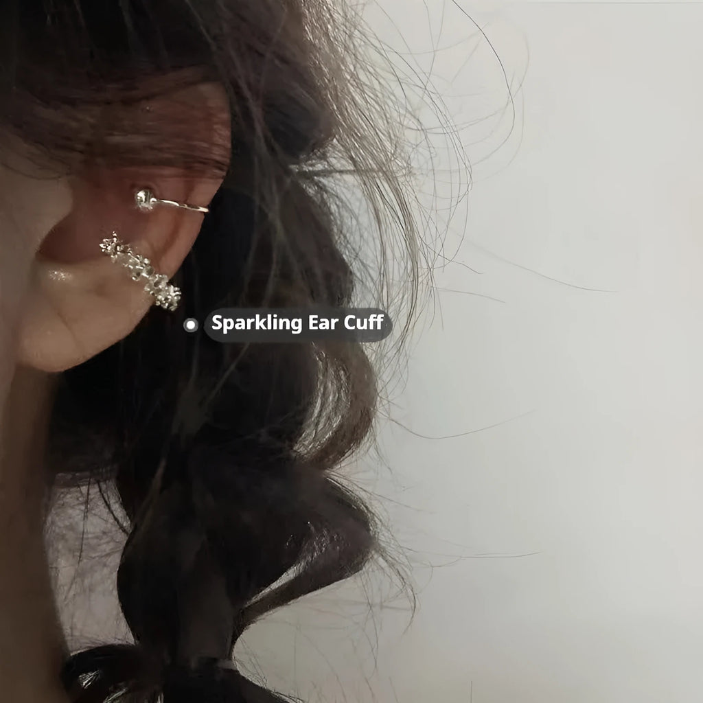Geometric irregular frosty style ear clip earrings in colour B4710 with double clip fastening