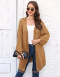 Women's loose casual acrylic sweater coat cardigan in solid colour with free size fit