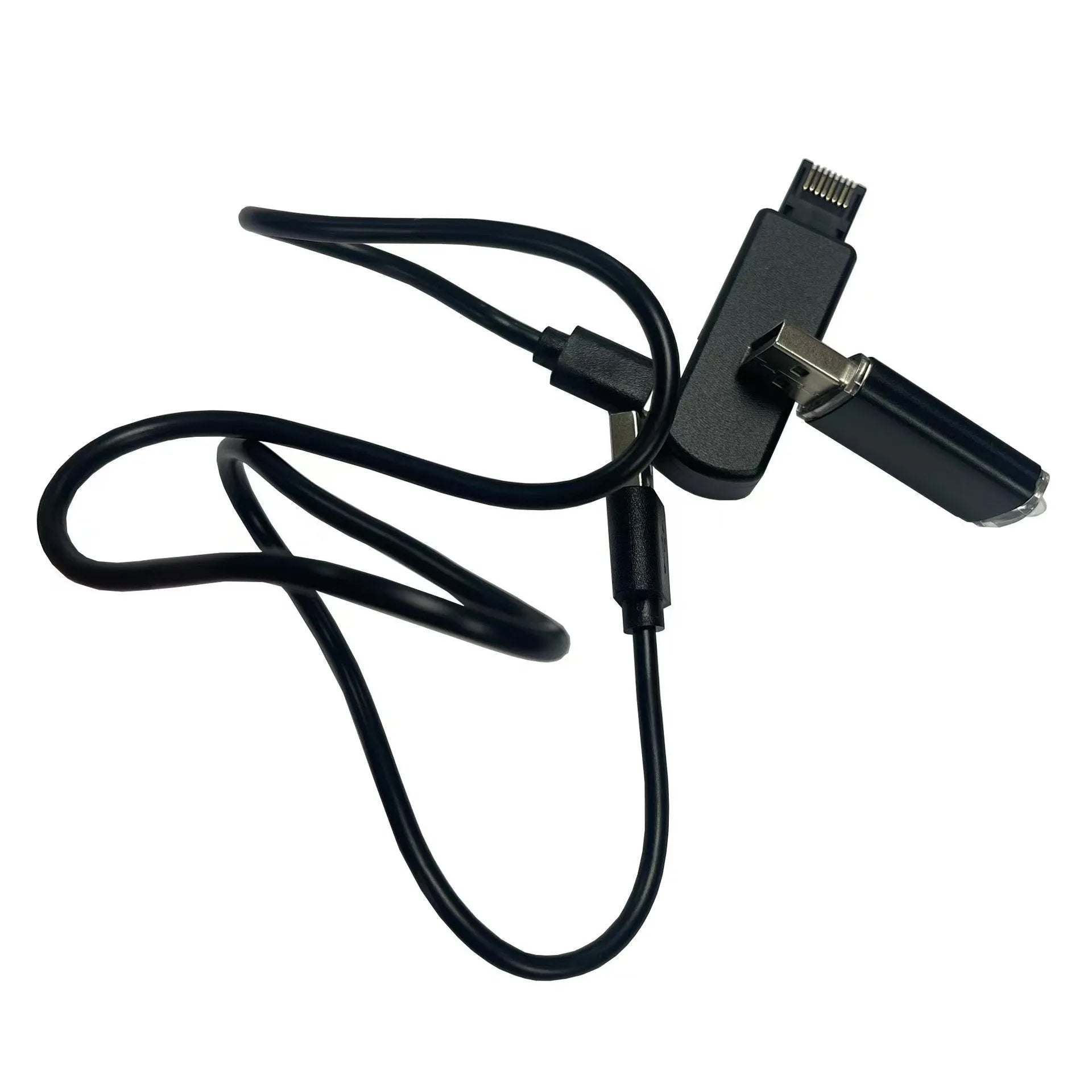 Black JB Tool USB adapter for PlayStation systems with Ethernet port and version switching capability