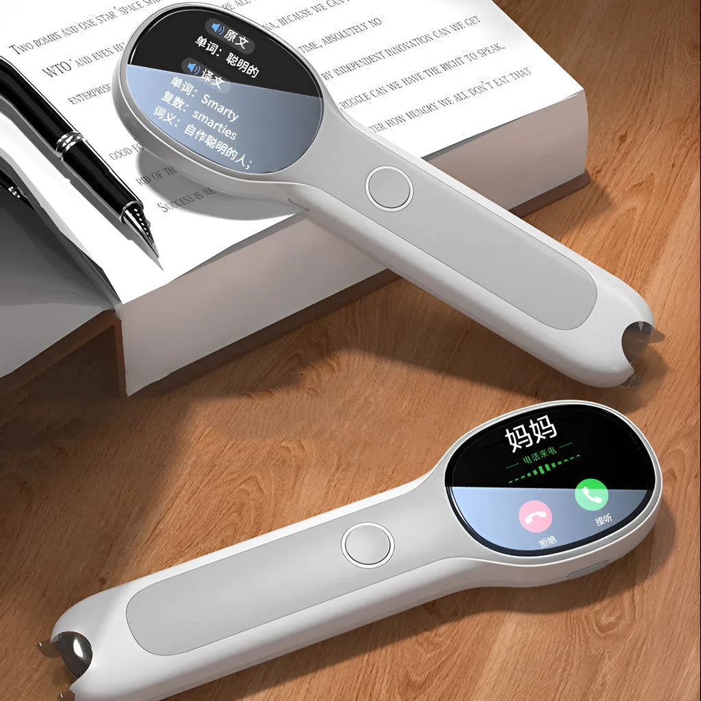 White Basic Edition universal reading pen for English and Chinese language learning and translation.