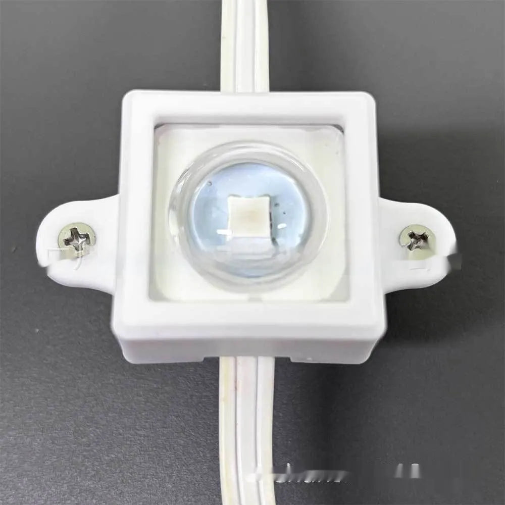 White plastic LED light protective lampshade bracket measuring 1.7cm by 6cm.