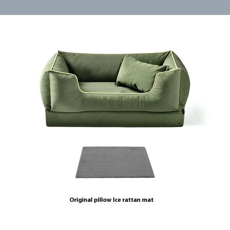Waterproof outdoor dog kennel with removable washable liner in dark green, auburnumber, or rock ash colours