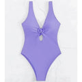 Women's solid colour one-piece polyester swimsuit for swimming and wading, available in multiple colours