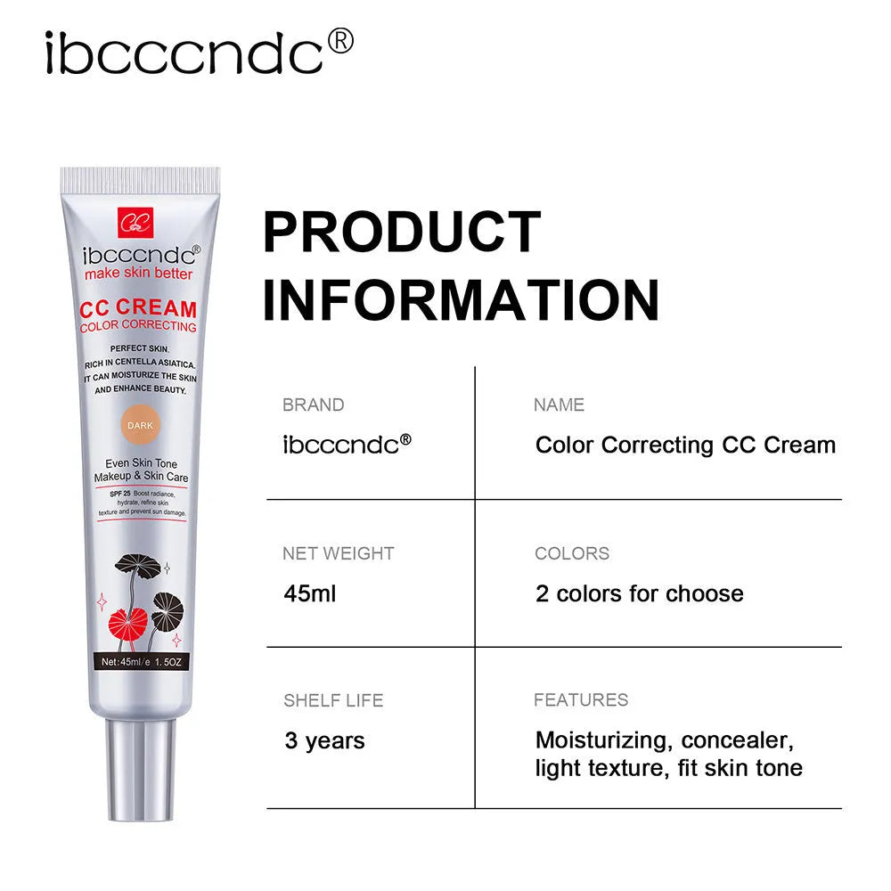 Erborian CC Cream tube in dark and light shades for colour-correcting, moisturising makeup.