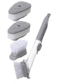 2-in-1 long handle cleaning brush with removable brush head and sponge for kitchen