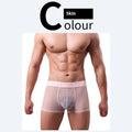 Men's solid colour thin boxer shorts in black, shown flat, highlighting breathable quick-dry fabric.