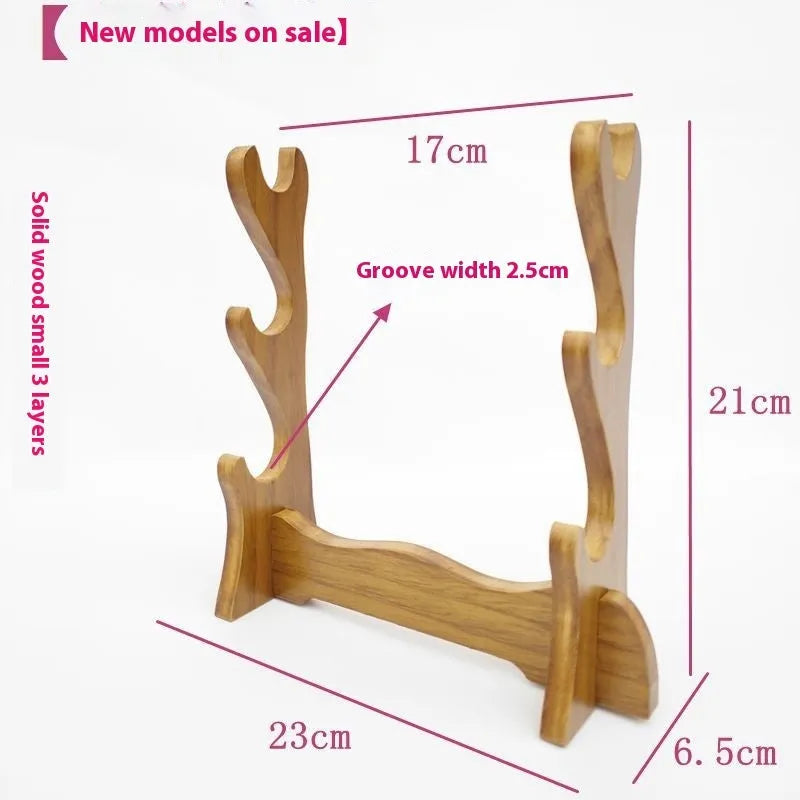 Handmade wooden Chinese style multi-layer wall bracket shelf unit