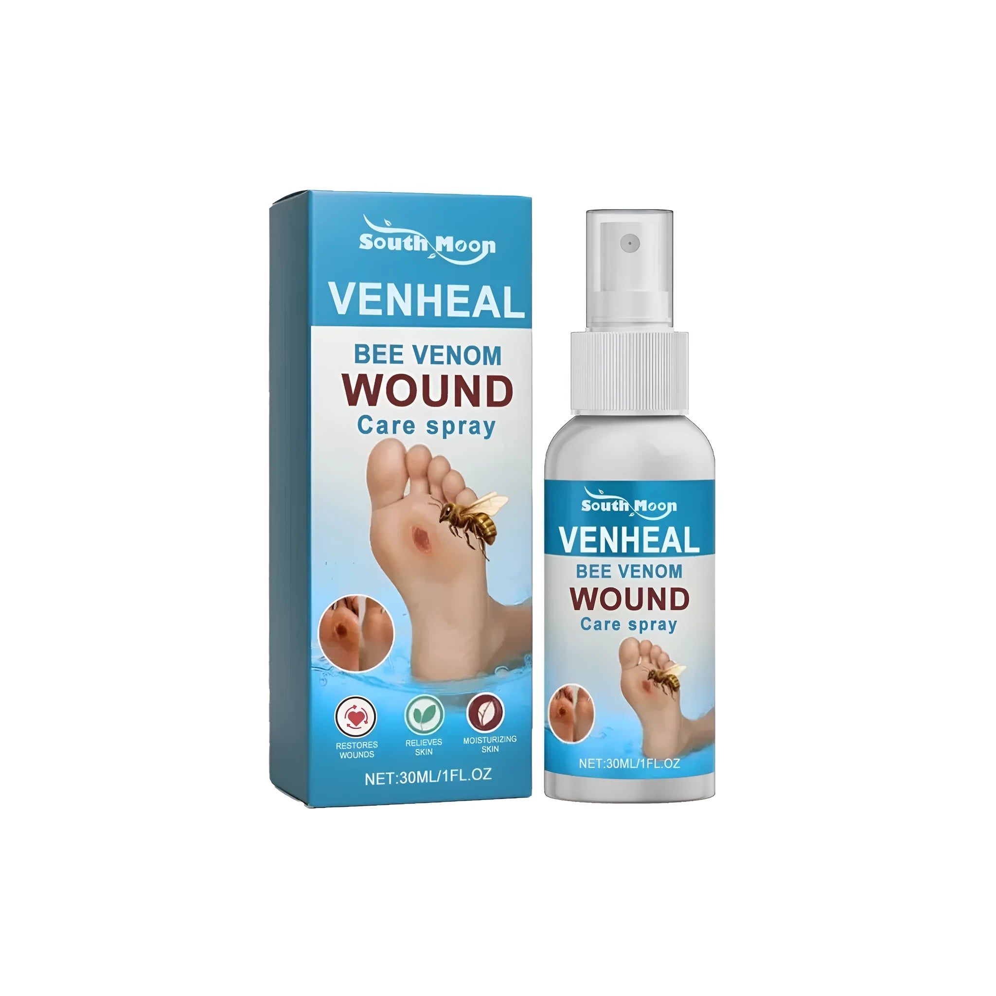 30ml diabetes wound spray bottle with natural ingredient formulation for topical application