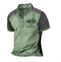 Loose-fit golf polo shirt with 3D digital print design in solid colour.